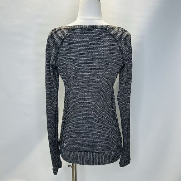 Lululemon Race Your Pace Long Sleeve Running Shirt Women's Size 8 Gray/Black - Picture 8 of 16